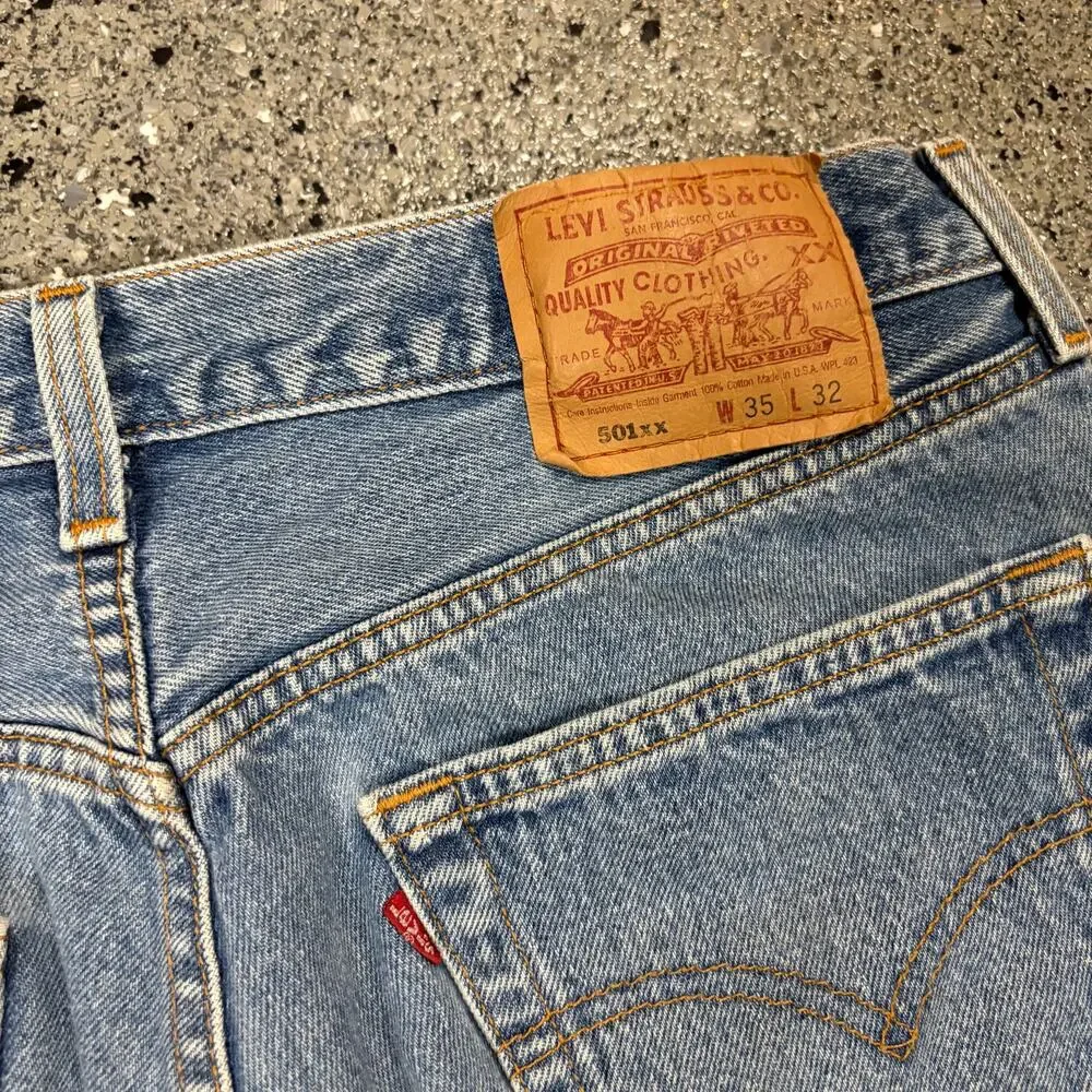 Vintage 1990s Levi's 501xx Made in USA Button Fly Denim Jeans